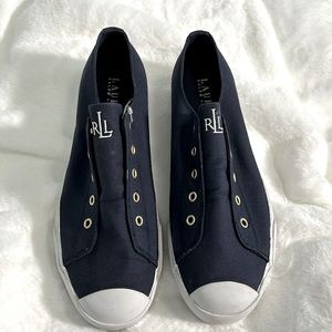 Lauren Ralph Lauren Brenly Sneakers in Navy Canvas. US SIZE 9.